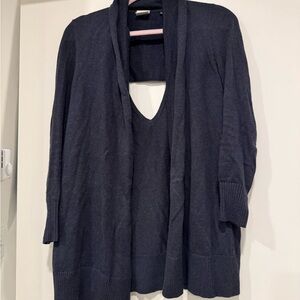 CAbi Navy Cowl Neck Sweater